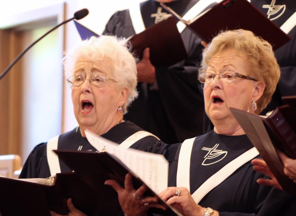 Adult Choir singing