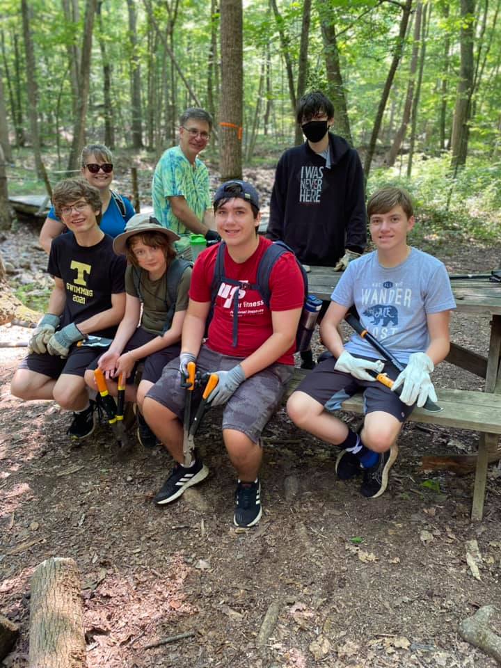 Group photo of youth at FaithX at Camp Bethel